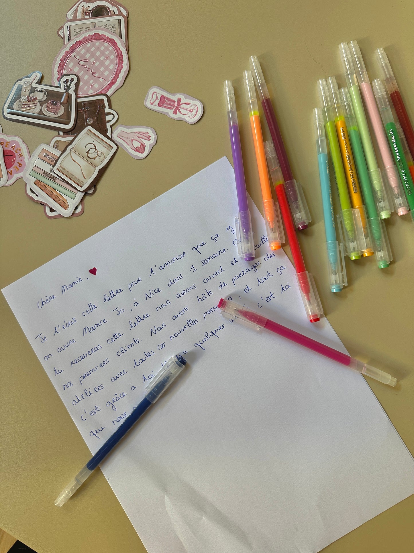 Atelier écriture d'une lettre